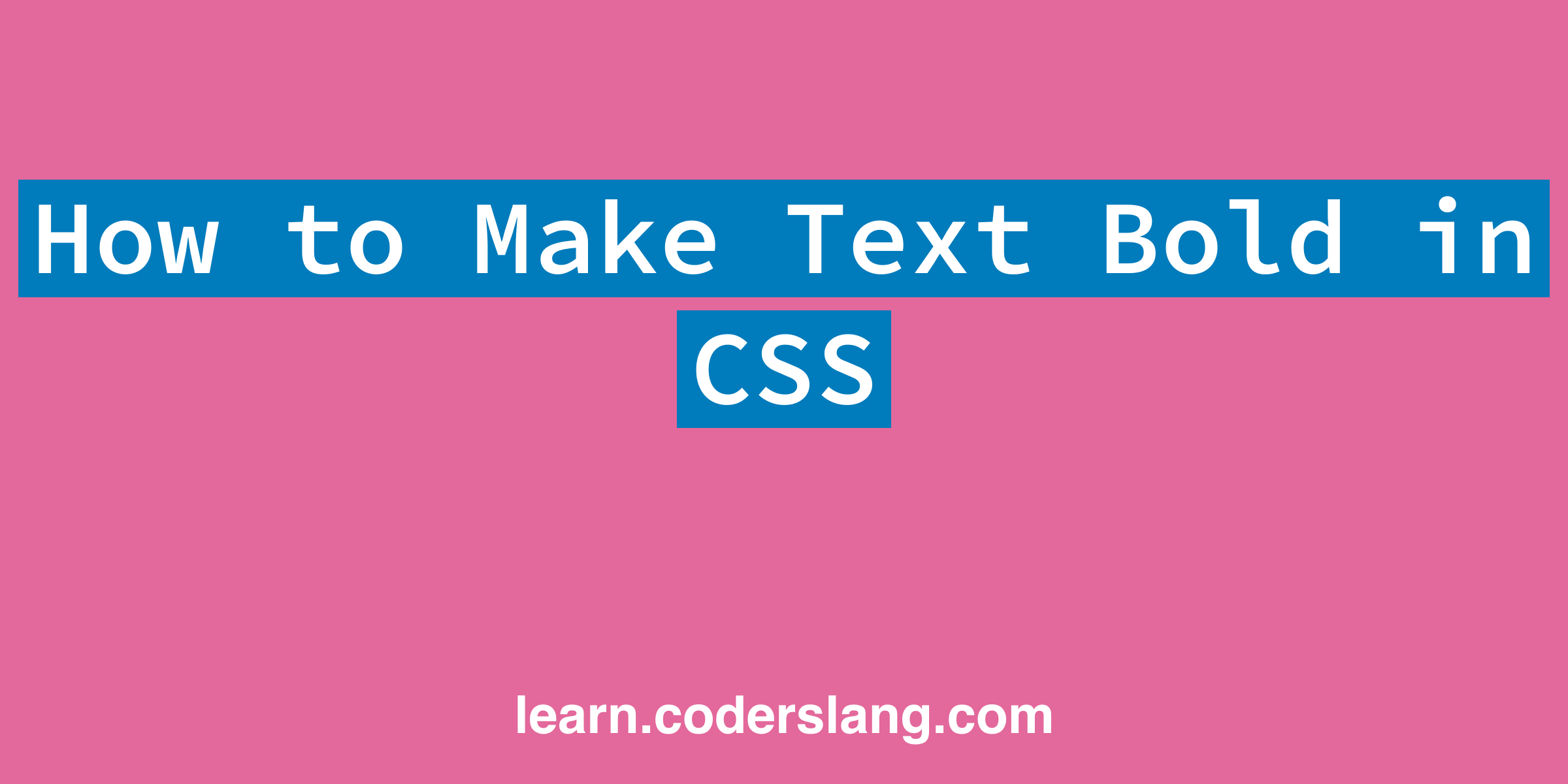 Как сделать текст жирным в CSS